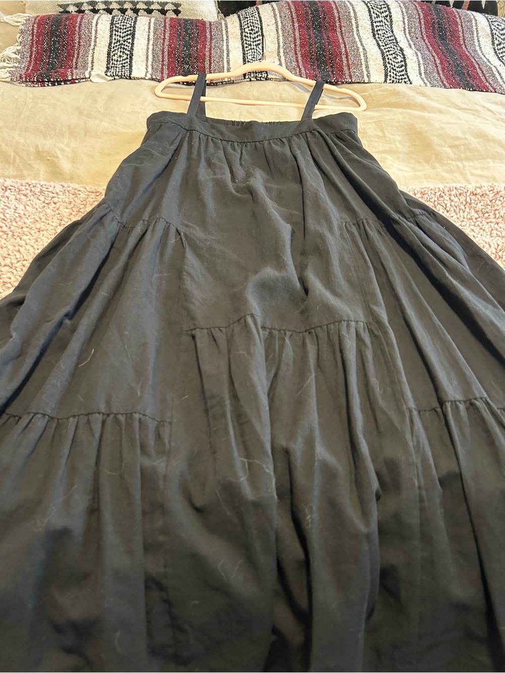 Jenni Kayne Black Tiered Strappy Maxi Dress